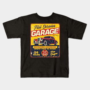 Retro Vintage Automotive Tin Sign Kids T-Shirt